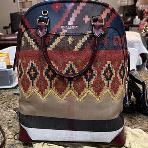 Gorgeous BURBERRY PRORSUM tapestry hand painted bag. Like new